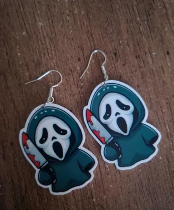 Boucles d'oreilles Scream Halloween