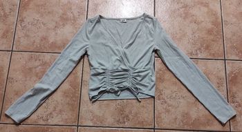 Haut gris à lacets Pimkie XS