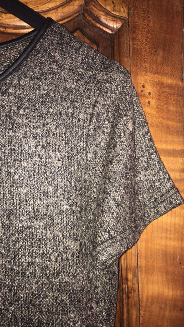 Jus d orange robe chic marron relief brillant et noir - photo numéro 5