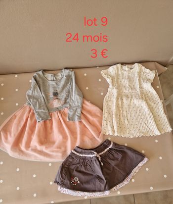 Lot habits fille 24 mois
