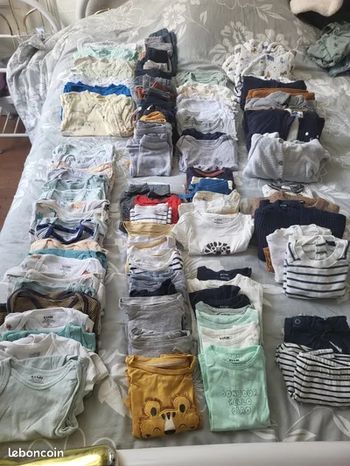 Carton vêtements bébé 9 mois garçon