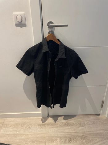 Chemise noire manche courtes homme