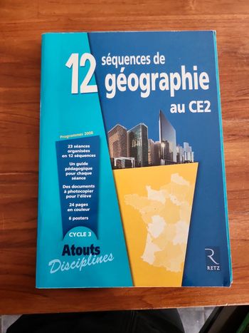 Livre : 12 séquence de géographie au CE2