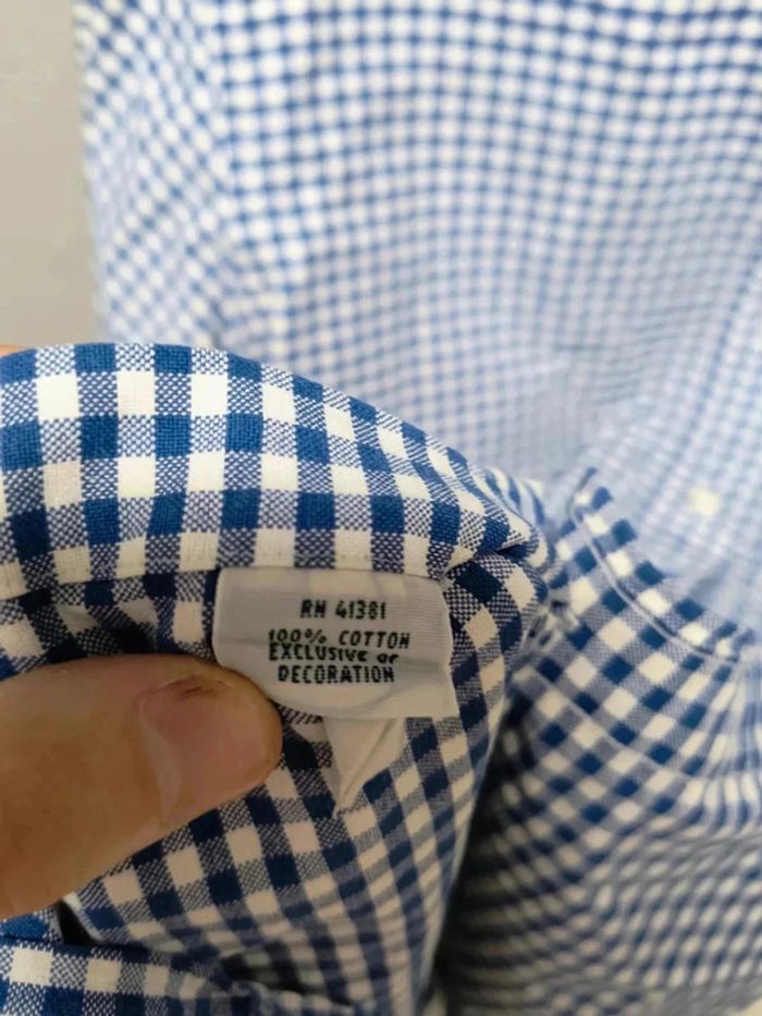 Chemise Ralph Lauren à carreaux bleus et blancs – Taille XL (convient aux gabarits larges) - photo numéro 9