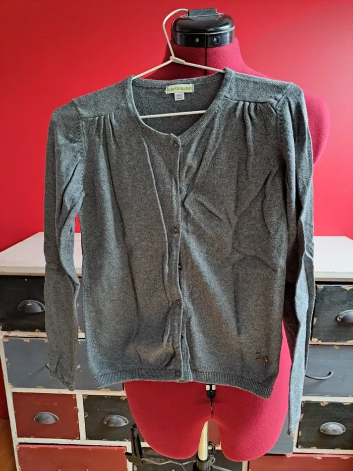 Gilet gris Verbaudet taille 10 ans