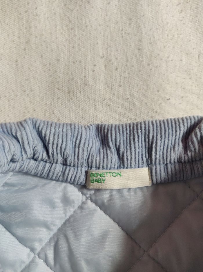 Veste matelassée bleue claire Benetton Baby - photo numéro 3