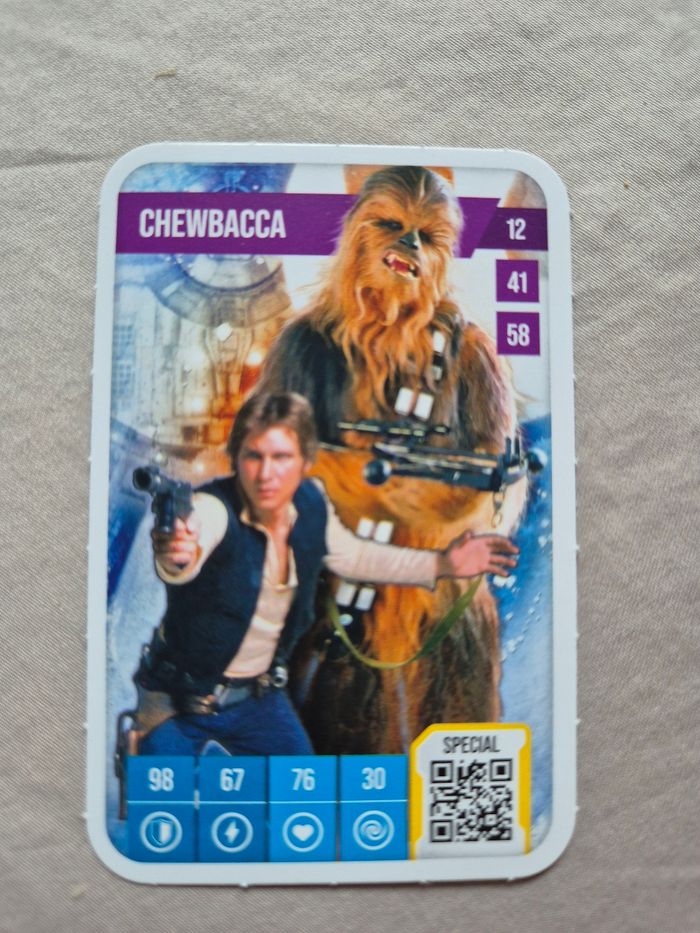 Carte Star Wars Auchan 2025 n° 12 Chewbacca