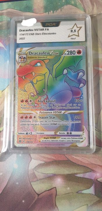 Carte pokémon Dracaufeu pca 9.5 stars étincelantes