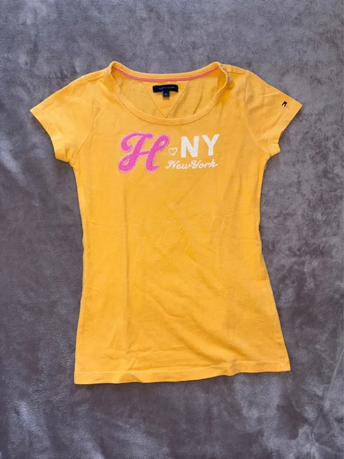 Lot de 3 t-shirts fille 6 ans IKkS catimini tommy hilfiger - photo numéro 5