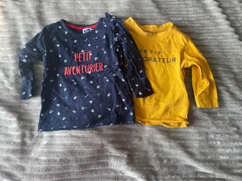 Lot 2 t-shirt manche longue