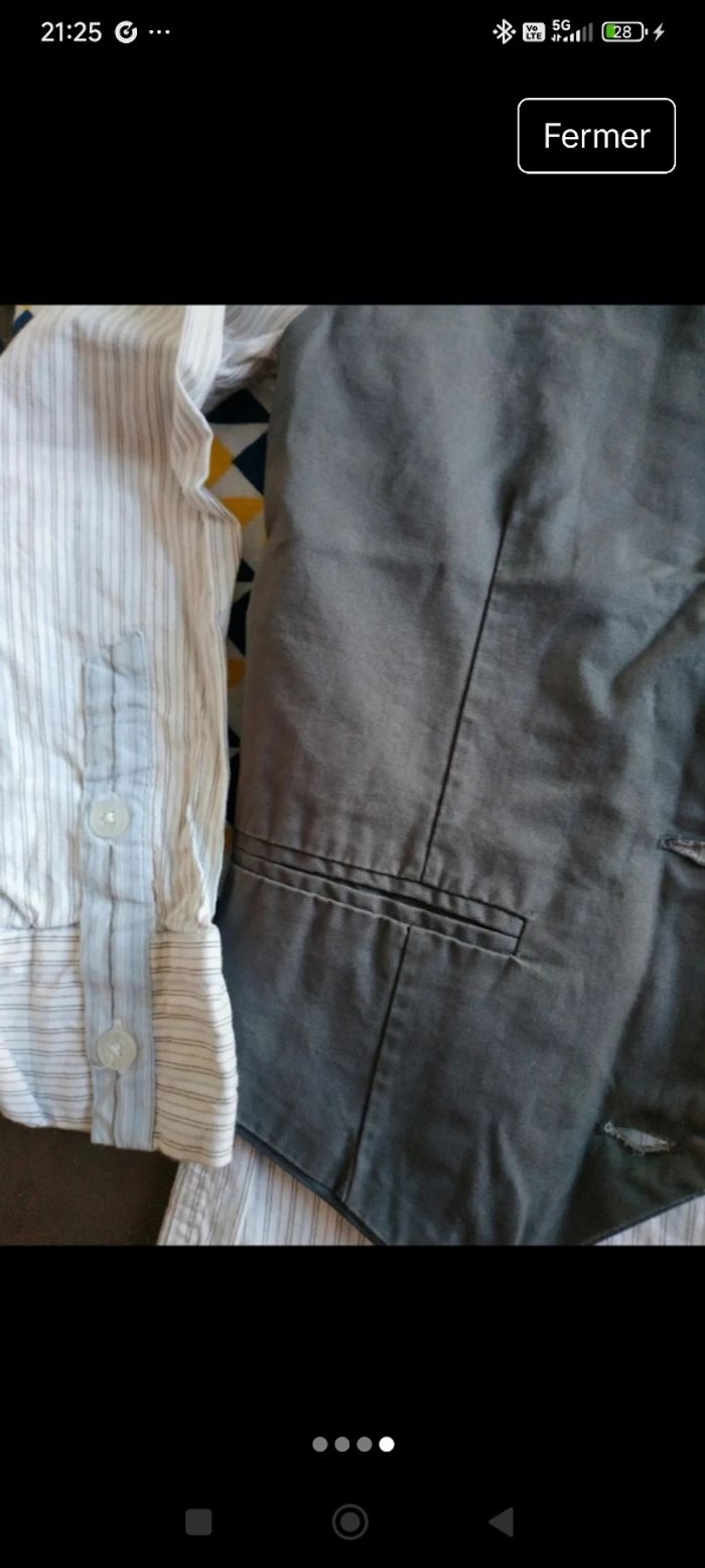 Chemise et gilet sans manche 8 ans - photo numéro 4