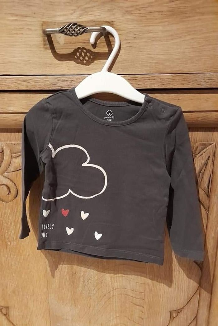 Lot de 2 T-shirts longues manches fille orchestra 18 mois - photo numéro 2