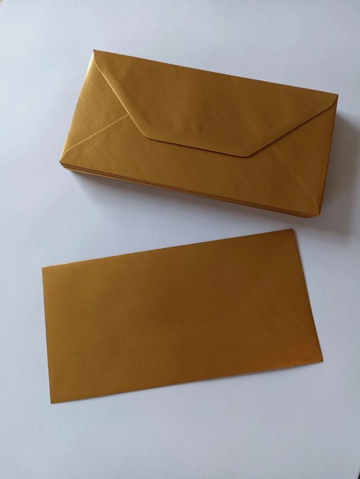 Lot de 40 enveloppes métallisées or - photo numéro 4