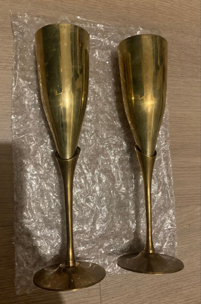 Coupe de mariage ou de baptême /communion en laiton dévisable - photo numéro 3