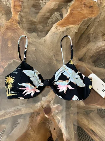 Haut de maillot de bain Billabong noir tropical