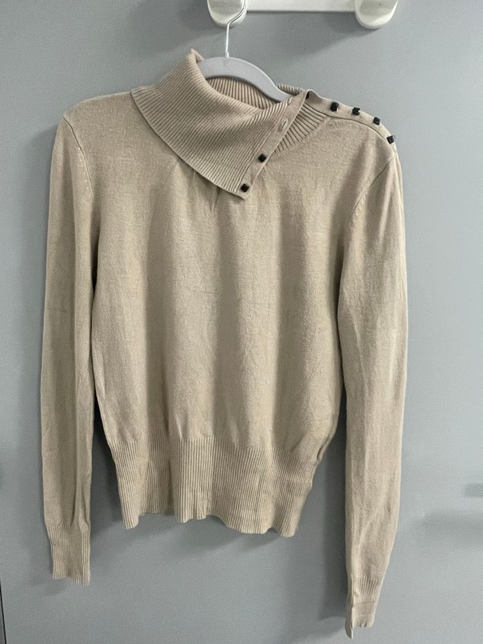 Pull hiver beige - photo numéro 7