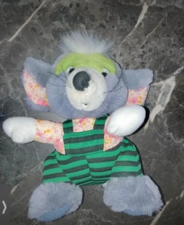 Peluche souris grise