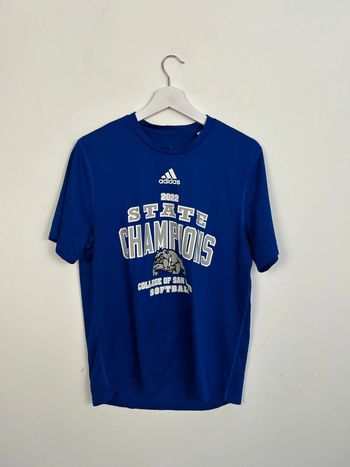 T-shirt Homme Adidas Bleu et Blanc | Taille M | Très Bon État | #TM81