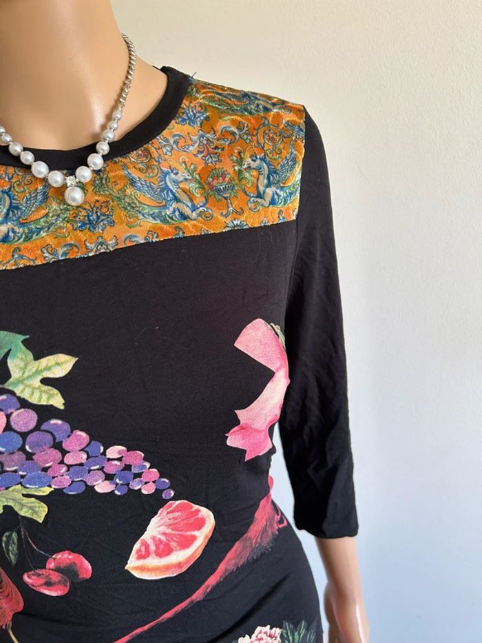 Robe noire et imprimée neuve Desigual taille S (valeur 70€) - photo numéro 6