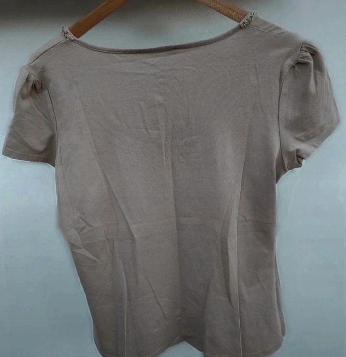 Tee-shirt marron manches courtes femme - photo numéro 4