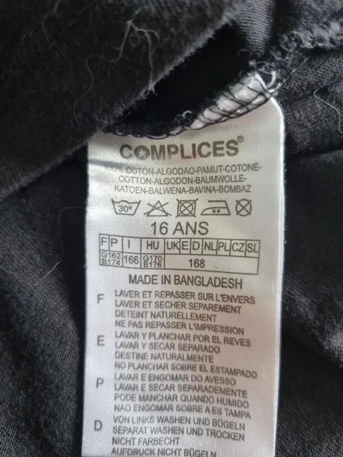 T-shirt à manches longues fille - 16 ans (174cm) - Complices - Noir - photo numéro 5