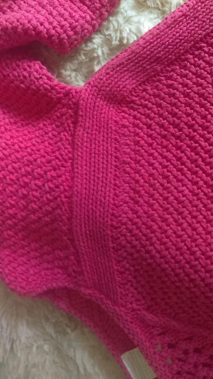 Pull femme oversize à grosses mailles rose T34-36 - La redoute - photo numéro 6