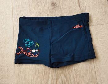 Maillot de bain boxer bleu marine taille 3 ans Nabaiji