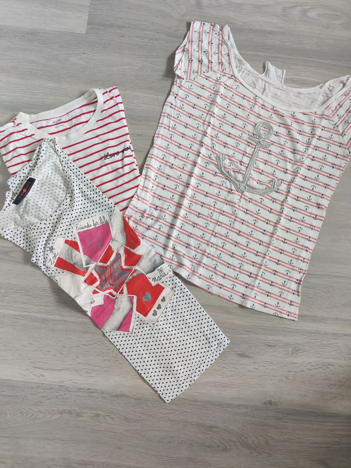 Lot de 3 tee shirt thème marin Cache cache + Taille M