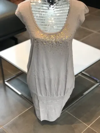 Robe tunique beige