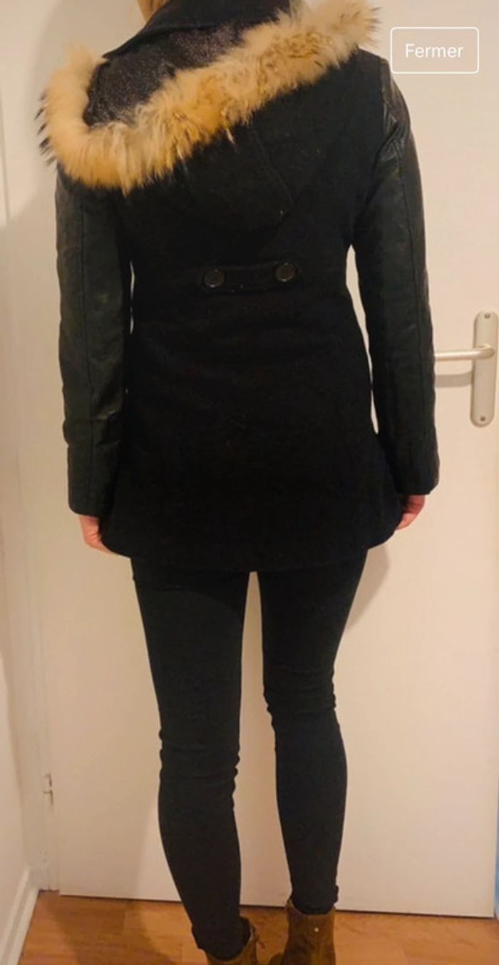 Manteau caban noir ddp taille xs - photo numéro 4