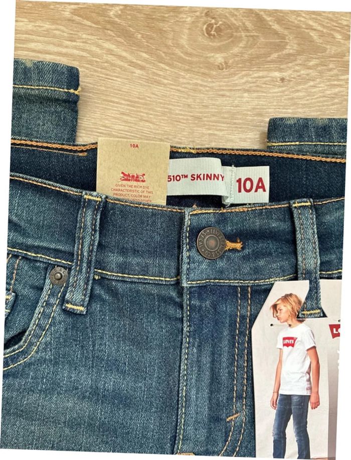 Jean Levis 510 skinny 10 ans bleu délavé neuf - photo numéro 7