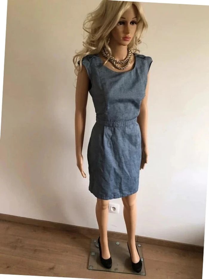 Robe bleue à manches courtes Lola Espeleta taille M jamais portée - photo numéro 4