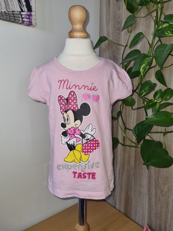 T-shirt manches courtes Minnie rose 6 ans