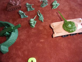 Lot soldats, char, canon, rempart