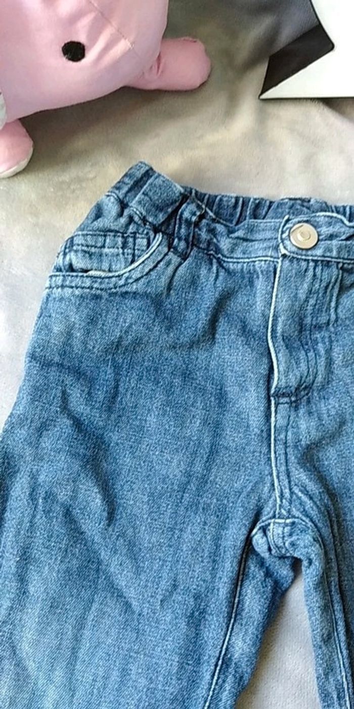 Pantalon jeans Fille 9/12 mois 100% coton Verbaudet - photo numéro 3