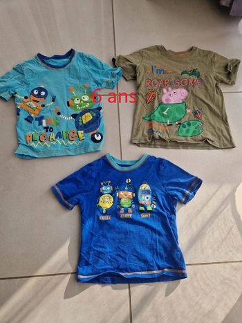 3 T- shirts manche courte 6 ans