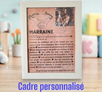 Cadre « marraine » personnalisé