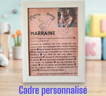 Cadre « marraine » personnalisé