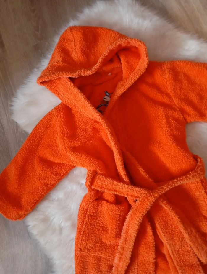 Peignoirs sortie de bain mixte 3/5 ans orange - photo numéro 3