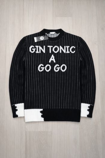 Pull noir “Gin Tonic A Go Go” – Made in Italy – Taille S - Neuf