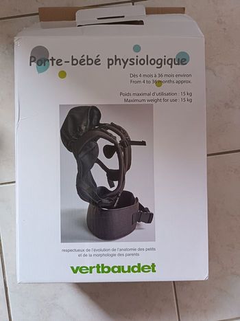 Porte bebe physiologique verbaudet plus cape amovible 