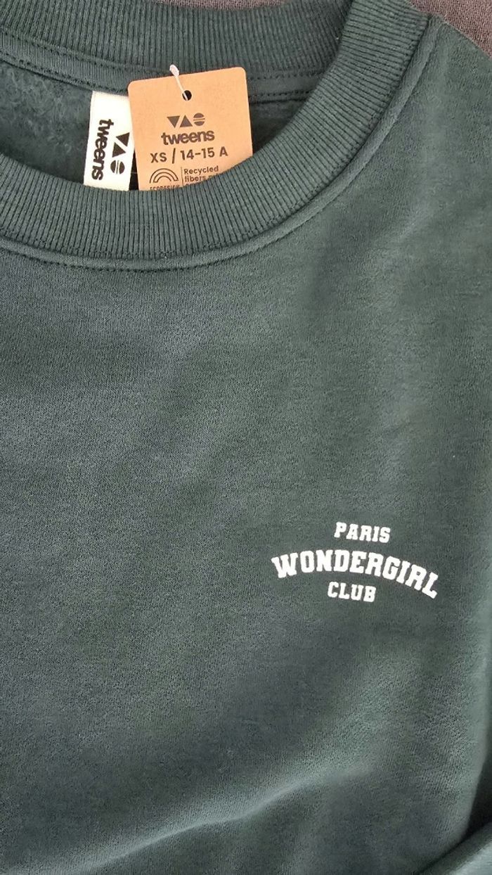 (Neuf non porté)🏷🤩😍 sweat molleton XS fille 🤩😍 - photo numéro 3