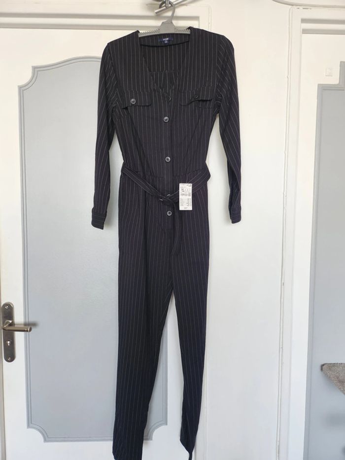 Combinaison a rayures Noire taille 36
