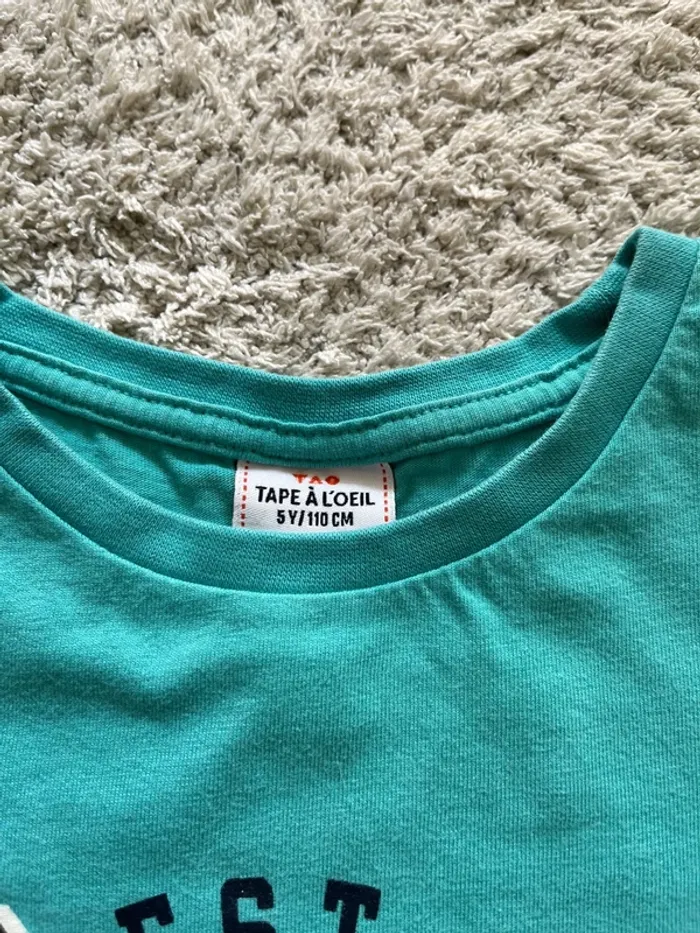 Teeshirt manches longues turquoise taille 5 ans marque Tape à l’œil - photo numéro 3