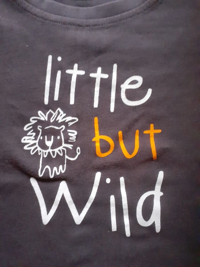 Sweet gris foncé motif lion blanc - photo numéro 2