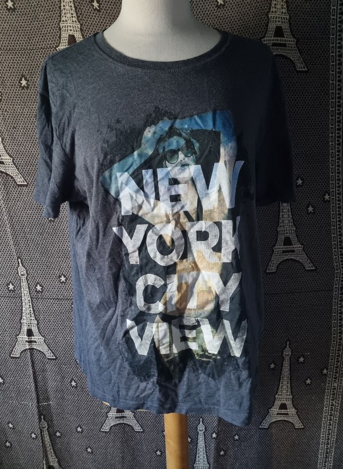 T-shirt gris imprimé femme en maillot de bain et écriture taille XL mixte