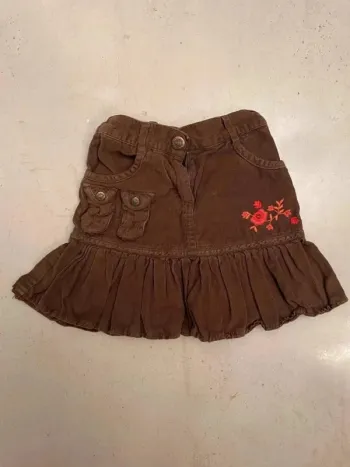 Jupette marron velours 5 ans