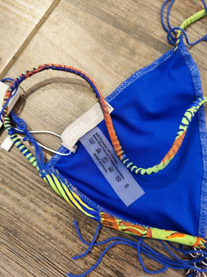 Haut de Maillot de bain vert et bleu Musera Shein Taille S - photo numéro 3