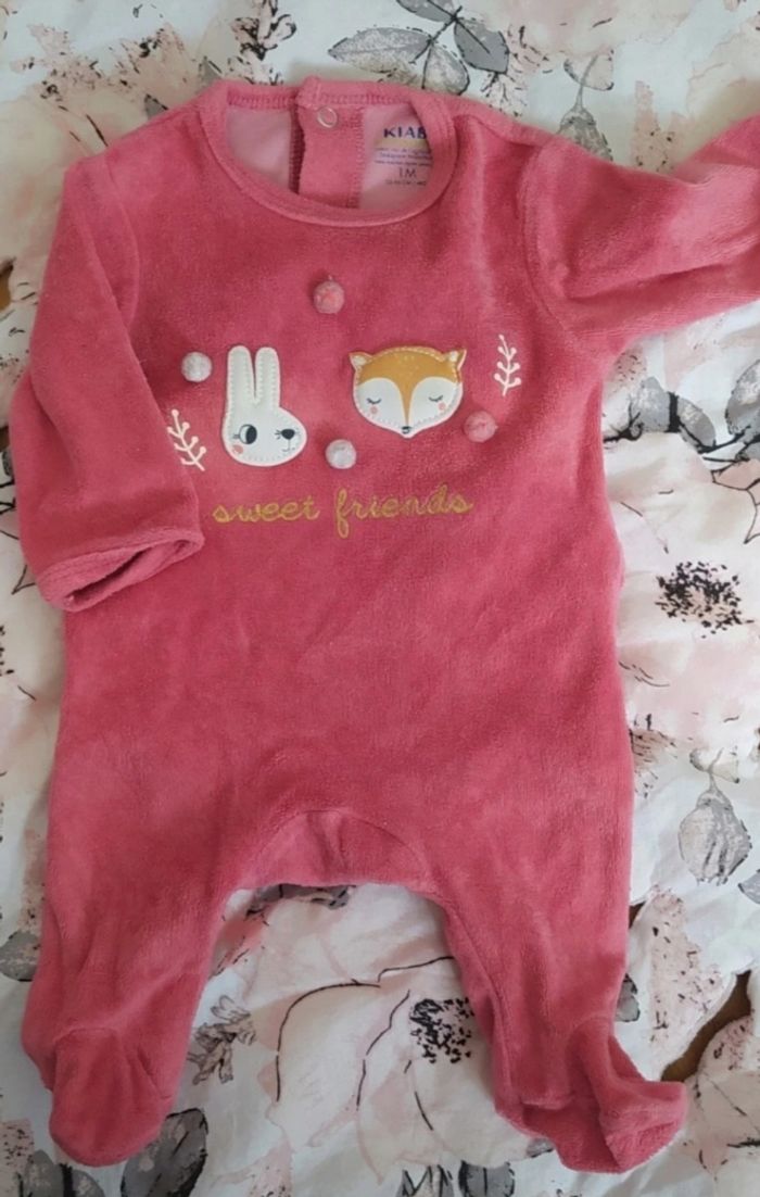 Lot de 9 pyjamas epais 1 mois - photo numéro 3