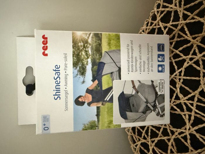 Pare-soleil bleu pour poussette Reer universelle - photo numéro 3